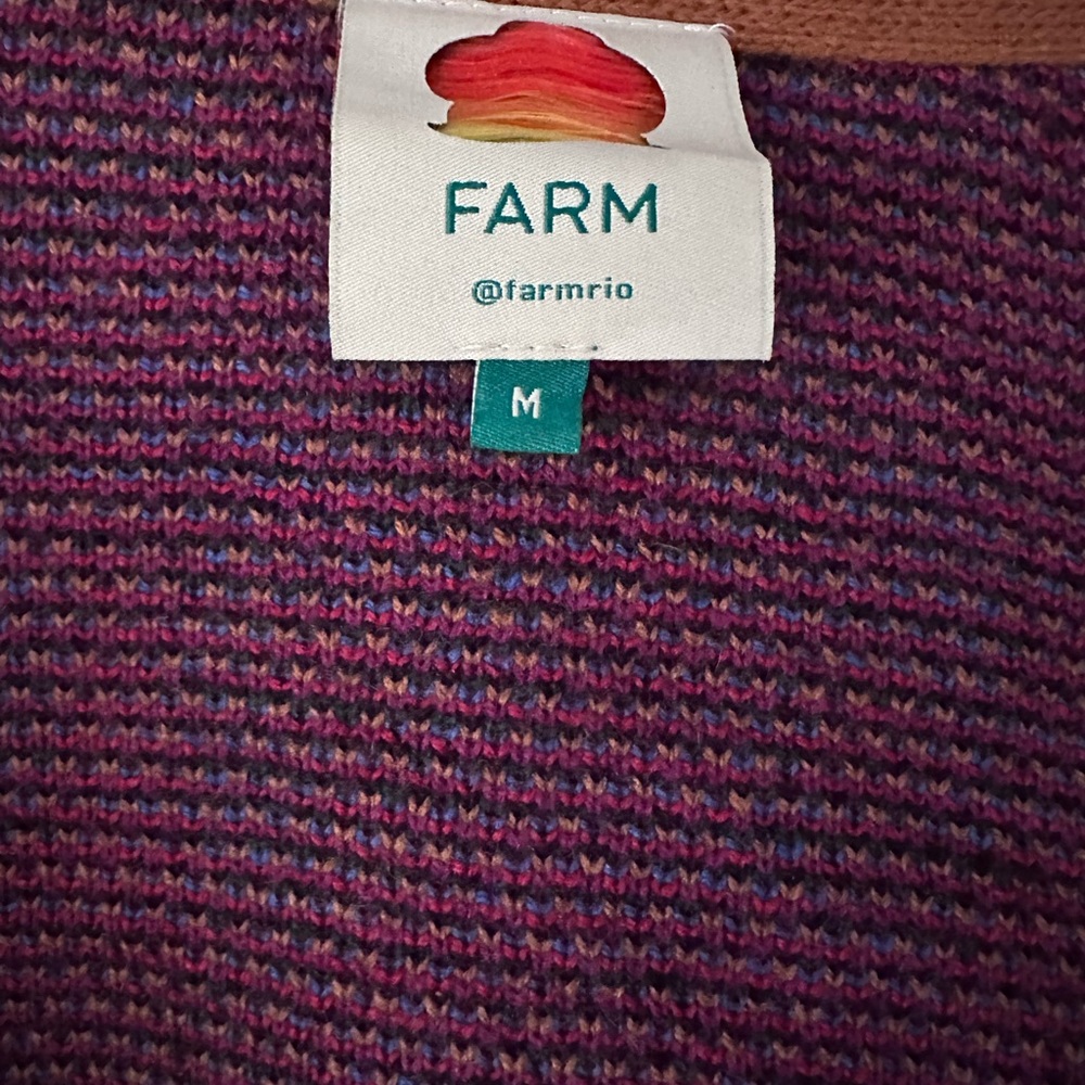 FARM Rio IKAT-DYED LEOPARD Color Block Cardigan - Picture 6 of 6